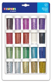 Bilde av Playbox Glitterströssel blandade färger 20 x 20g