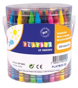 Bilde av Playbox Fargestifter i bøtte (100 stk)