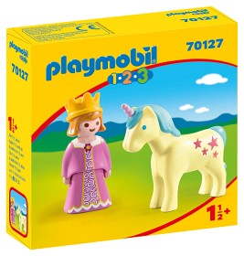 Bilde av Playmobil 1.2.3 - Prinsessa med enhörning