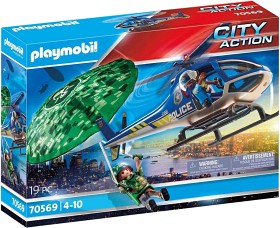 Bilde av Playmobil City Action 70569 Politihelikopter: Fallskjermjakt