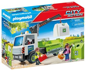 Bilde av Playmobil City Action 71431 Gjenvinningsbil i glass med container
