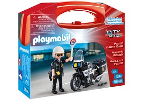 Bilde av Playmobil City Action - Trafikpolis med motorcykel i liten bärväska