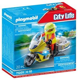 Bilde av Playmobil City Life 71205 Legevakt på motorsykkel med blinkende lys