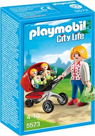 Bilde av Playmobil City Life 5573 Mor med tvillingvogn