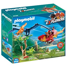 Bilde av Playmobil Dinos - Helikopter med flygosaurus 9430