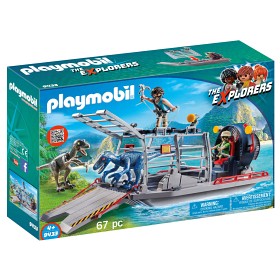Bilde av Playmobil Dinos - Propellerbåt med dinosauriebur 9433