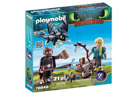 Bilde av Playmobil Dragons 70040 Hicke og Astrid med dragekongen