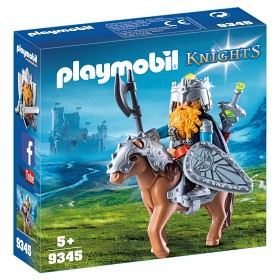 Bilde av Playmobil Knights - Dvärg med stridshäst 9345