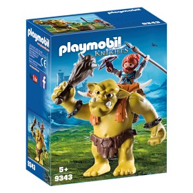 Bilde av Playmobil Knights - Jättetroll med dvärgkämpe på ryggen 9343