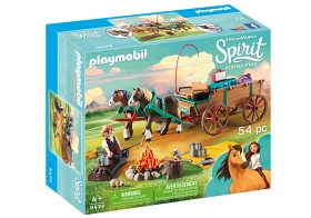 Bilde av Playmobil Spirit - Luckys pappa och vagn 9477