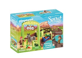 Bilde av Playmobil Spirit - Snips och Herr Morot med häststall