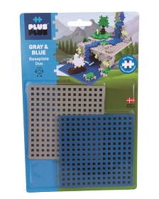 Bilde av Plus Plus Basplatta 2 pcs Blå/Grå