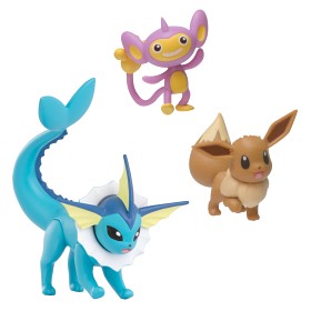 Bilde av Pokémon battle figure 3-pack (Aipom 5cm, Eevee 5cm, Vaporeon 8cm)