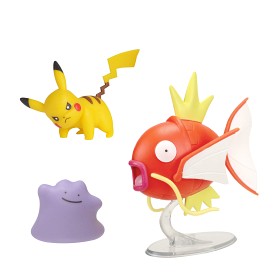 Bilde av Pokémon battle figure 3-pack (Ditto 5 cm, Pikachu 5cm, Magikarp 8cm)