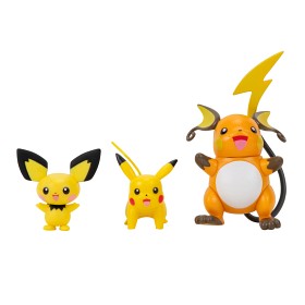 Bilde av Pokémon Select Evolution Figurer 3-pakning (Pikachu)