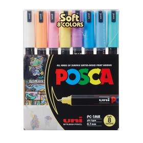 Bilde av Posca Marker PC-1MR 8 stk (Soft Colors)