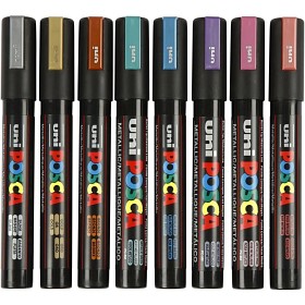 Bilde av Posca Marker PC-5M 8 stk (Metallicfarger)