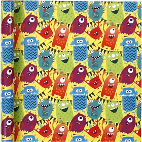 Bilde av Presentpapper 4 meter (Monster)