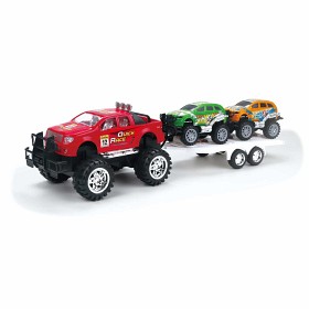 Bilde av Rapid Speed - Truck med släp och 2 extra bilar ca 50 cm (Röd)