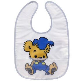 Bilde av Rätt Start Bamse Haklapp (Vit/Grå)