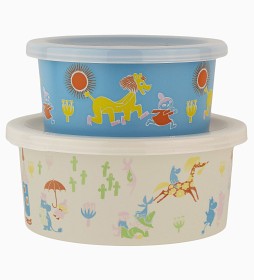 Bilde av Rätt Start Mumin 80 Snackboks 2-pack (Beige/Blå)