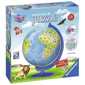 Bilde av Ravensburger - 3D Pussel Barnens Jordglob 180-bitar