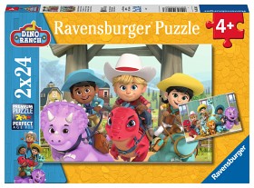 Bilde av Ravensburger Dino Ranch Puslespill (2x24-brikker)