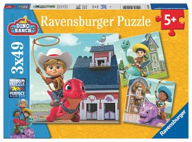 Bilde av Ravensburger Dino Ranch Puslespill (3x49-brikker)