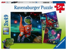 Bilde av Ravensburger Dino Space Pussel 3x49-bitar