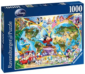 Bilde av Ravensburger Disney World Map Pussel 1000-bitar