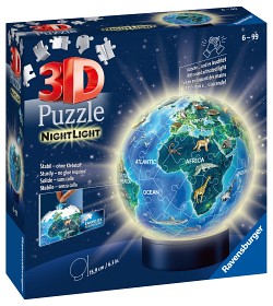 Bilde av Ravensburger Jordglob med ljus 3D pussel 72-bitar