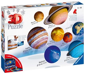 Bilde av Ravensburger Pussel 3D Solsystemet (27/54/72/108-bitar)