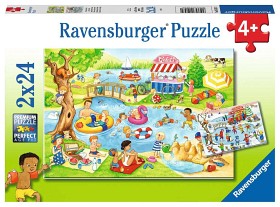 Bilde av Ravensburger Pussel Badar i sjön 2x24-bitar