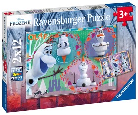 Bilde av Ravensburger Pussel Disney Frozen Alla älskar Olof (2x12-bitar)