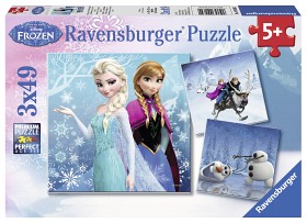 Bilde av Ravensburger - Pussel Disney Frozen - Vinteräventyr 3x49-bitar