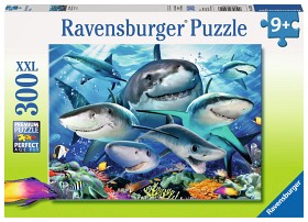 Bilde av Ravensburger Pussel Glada hajar 300-bitar
