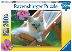 Bilde av Ravensburger Puslespill Katt i dekkstol 200-bit