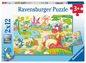 Bilde av Ravensburger Puslespill Mine dinosaurvenner (2x12 stykker)