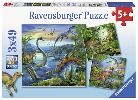 Bilde av Ravensburger Pussel Stora Dinosaurier 3x49-bitar