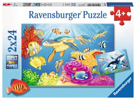 Bilde av Ravensburger Pussel Under havet 2x24-bitar
