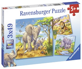 Bilde av Ravensburger - Pussel Vilda djur 3x49-bitar