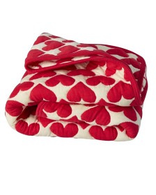 Bilde av Rice Babyteppe Quiltet Heart (Cream/Red)