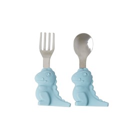 Bilde av Rice Bestickset Dino (Blue)