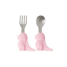 Bilde av Rice Bestickset Dino (Pink)