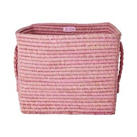 Bilde av Rice Oppbevaringskurv med håndtak (Soft Pink)
