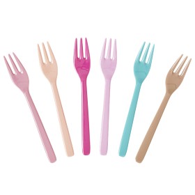 Bilde av Rice Gafflar Melamin 6-pack (Rosa)