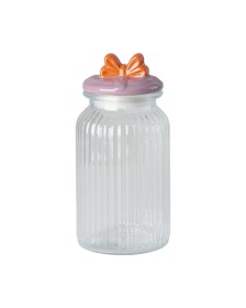 Bilde av Rice Glasskrukke med lokk L (Pink)