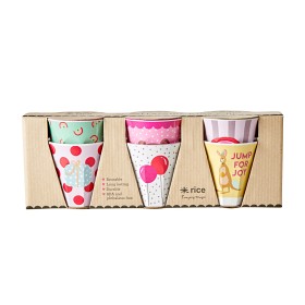 Bilde av Rice Mugg Melamin 6-p S Party Animals (Rosa)