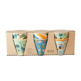 Bilde av Rice Mugg Melamin 6-pack S Dino