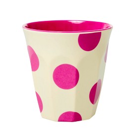 Bilde av Rice Mugg Melamin Medium Prickig (Fuchsia)